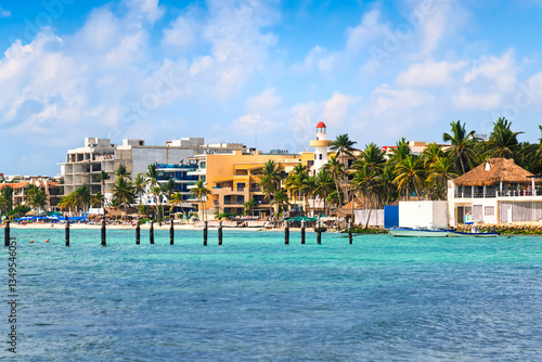 Playa del Carmen resort town on Riviera Maya caribbean coast, Mexico