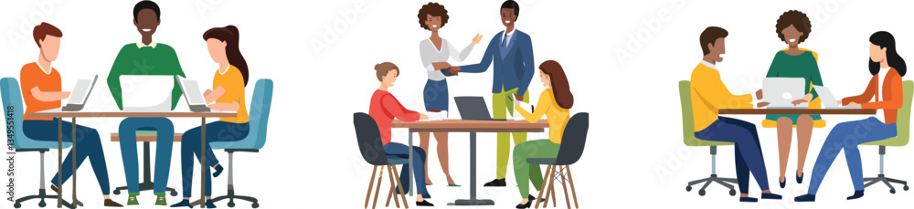 Diversity and Inclusion Concept – Team Collaboration Vector set. Multicultural Teamwork Illustration – Flat Design. Inclusive Workforce – Diverse Team Vector collection Diversity and Inclusion Concept – Team Collaboration Vector set. Multicultural Teamwork Illustration – Flat Design. Inclusive Workforce – Diverse Team Vector collection