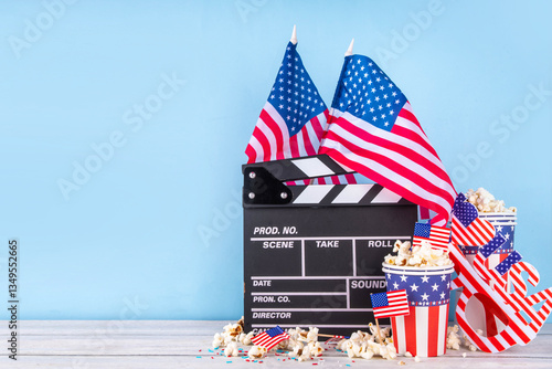Φωτογραφία Memorial Day, Independence Day Fourth of July movie marathon, for American holidays, Movie Night party