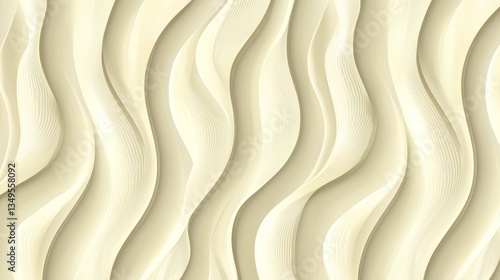 Fototapeta Naklejka Na Ścianę i Meble -  Abstract cream wavy wall pattern background