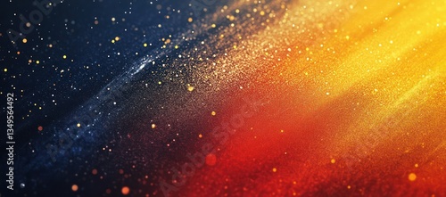 Abstract gradient background with navy and gold, bright red and yellow, featuring a subtle grainy effect, ideal for modern and elegant designs.