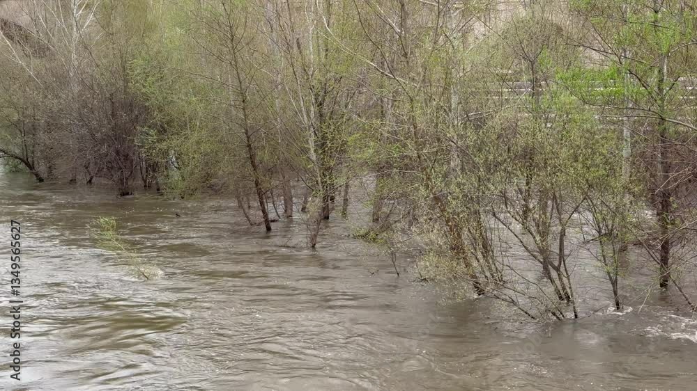 Manzanares River, on the verge of overflowing in some areas of Madrid, due to the rains of March 2025 Manzanares River, on the verge of overflowing in some areas of Madrid, due to the rains of March 2025