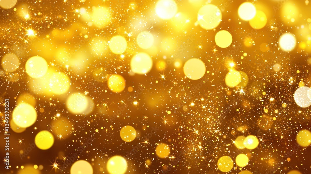 Golden festive bokeh background Golden festive bokeh background