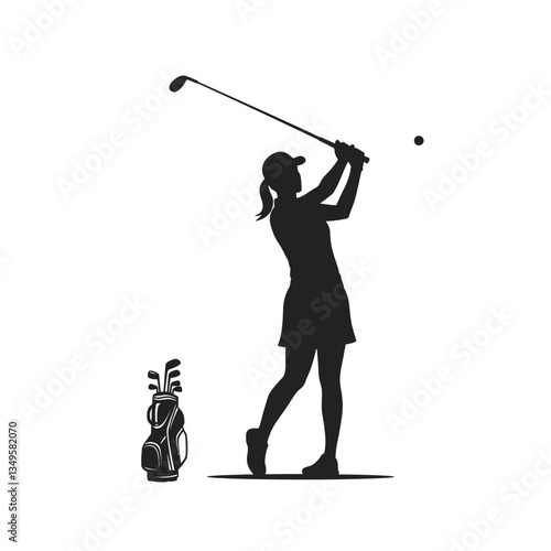 golf player silhouette