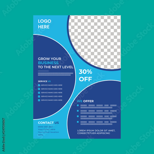 Modern A4 Business  Flyer Design.