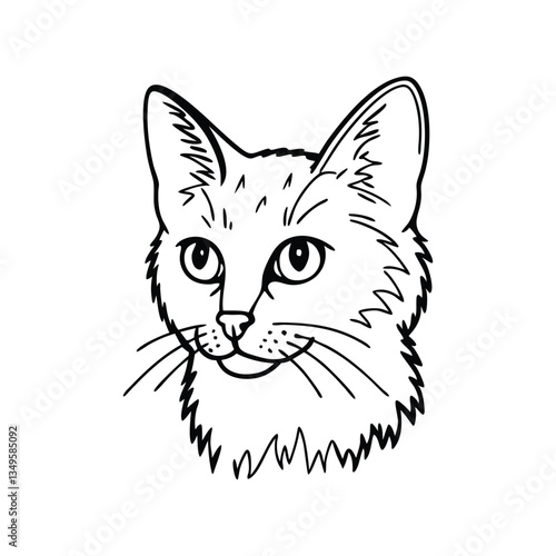 Wallpaper Mural black and white cat Torontodigital.ca