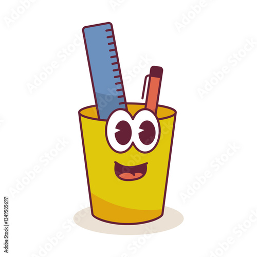 stationary school groovy character