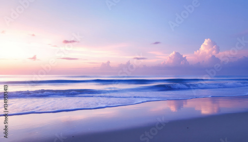 Wallpaper Mural Serene Seascape: Pastel Sunrise over Tranquil Ocean Waves Torontodigital.ca