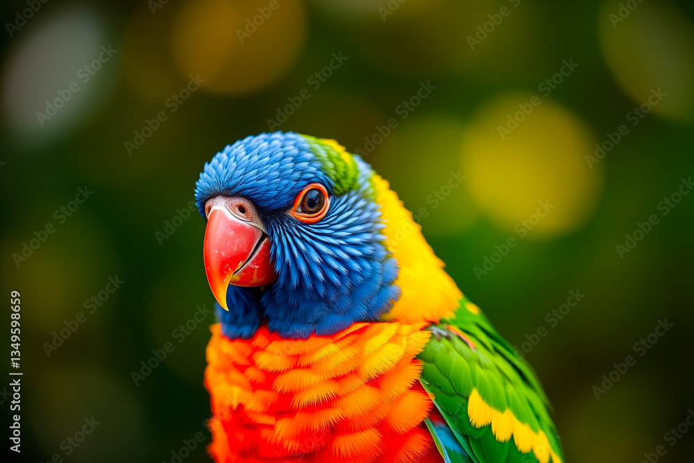 Vibrant Parrot Displaying Its Brilliant Colors and Exotic Plumage in a Lush Tropical Setting, Capturing the Beauty of Nature’s Brightest Avian Species Vibrant Parrot Displaying Its Brilliant Colors and Exotic Plumage in a Lush Tropical Setting, Capturing the Beauty of Nature’s Brightest Avian Species