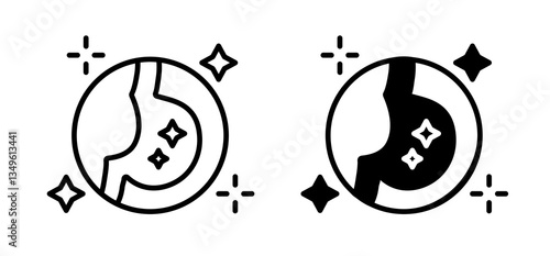 Aids nutrient absorption icons collection