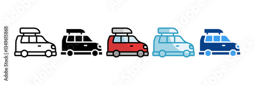 Roof Rack  Icon Set Multiple Style Collection