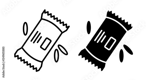 Granola bar icons collection