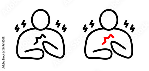 Heart attack icons collection