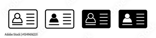 ID card icons collection