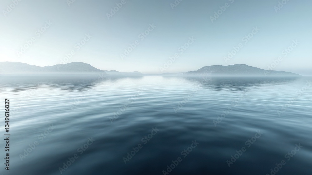 Fototapeta premium Misty mountain lake landscape
