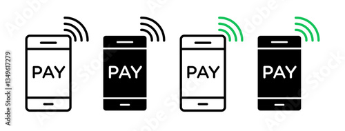 Mobile payment icons collection