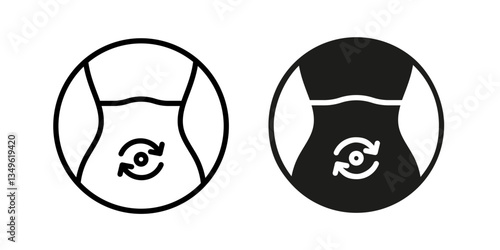 Supports digestive health icons collection