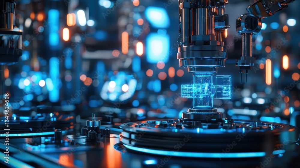 Fototapeta premium Futuristic Tech: Advanced Robotic Manufacturing Process