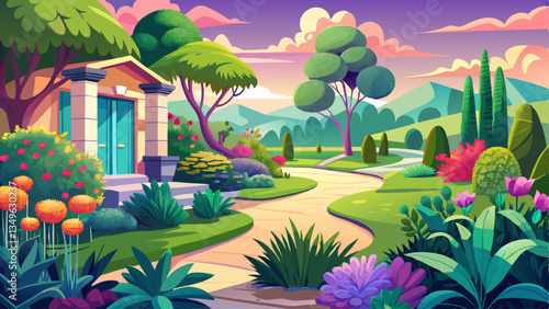 beautiful landscaping with beautiful plants