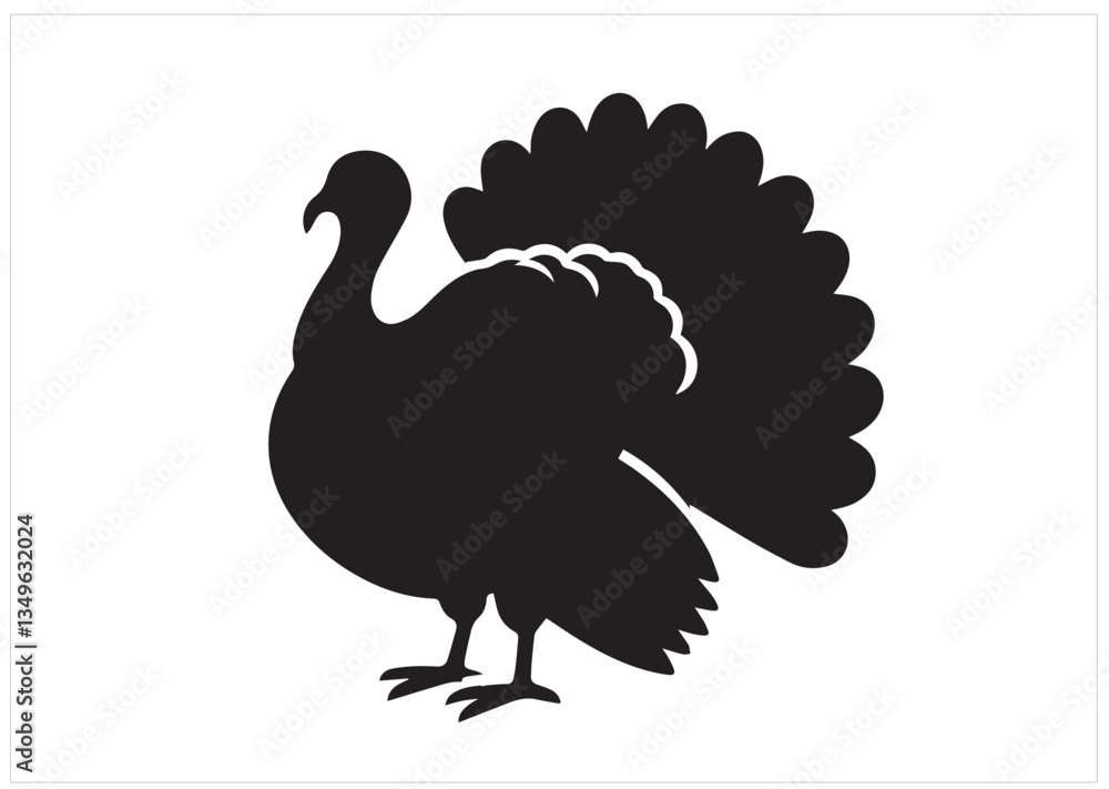 Turkey silhouette vector illustration Turkey silhouette vector illustration
