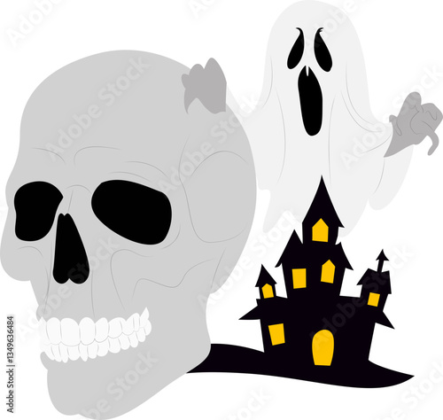 Halloween, Halloween Skull Ghost