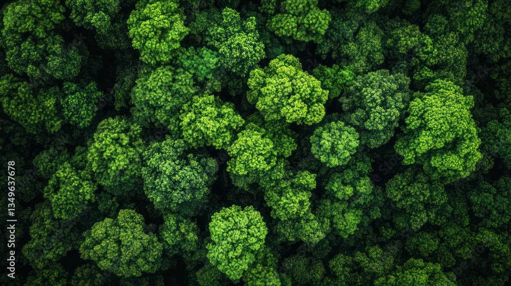 Aerial view of lush green forest canopy, overhead shot, nature background, environmental conservation Aerial view of lush green forest canopy, overhead shot, nature background, environmental conservation