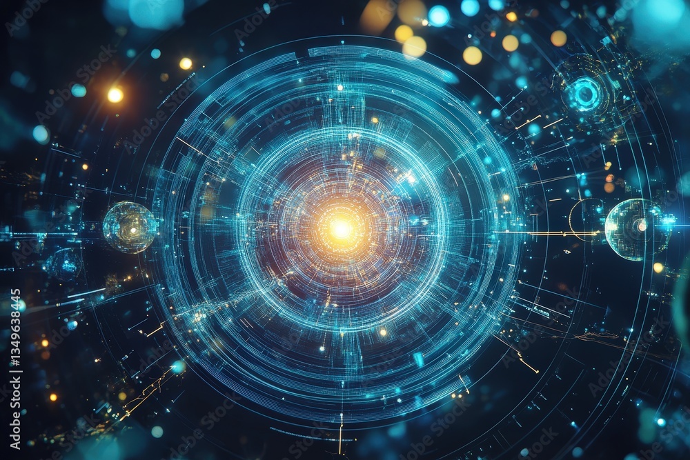 Obraz premium Deep learning and digital technology background for AI research