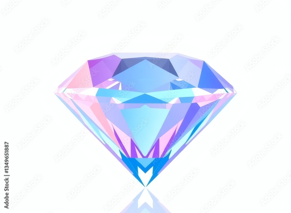 Vivid Diamond - Colorful 3D Render of a Gem Vivid Diamond - Colorful 3D Render of a Gem