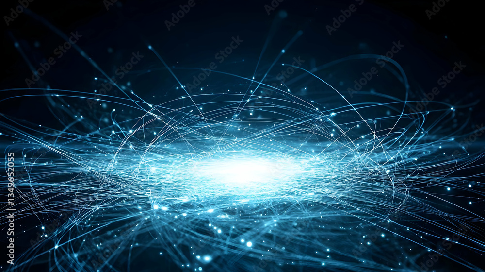Obraz premium Abstract Blue Digital Technology Background