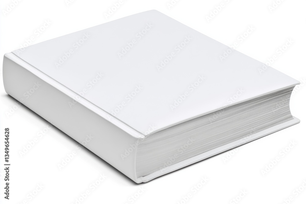 White blank hardcover book mockup with empty cover and clean pages for design presentation White blank hardcover book mockup with empty cover and clean pages for design presentation