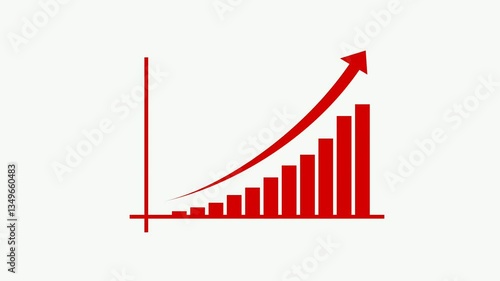 business graph with arrow