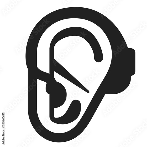 Ear with Hearing Aid 