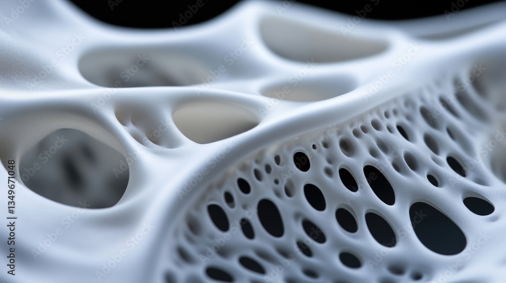 Abstract cellular structure, intricate network of voids Abstract cellular structure, intricate network of voids