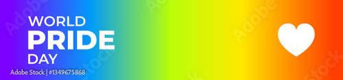 LGBTQ flag, vibrant rainbow gradient ultra wide background, symbolizing pride, equality, diversity. Perfect for awareness campaigns, events, community support visuals. Vector illustration.