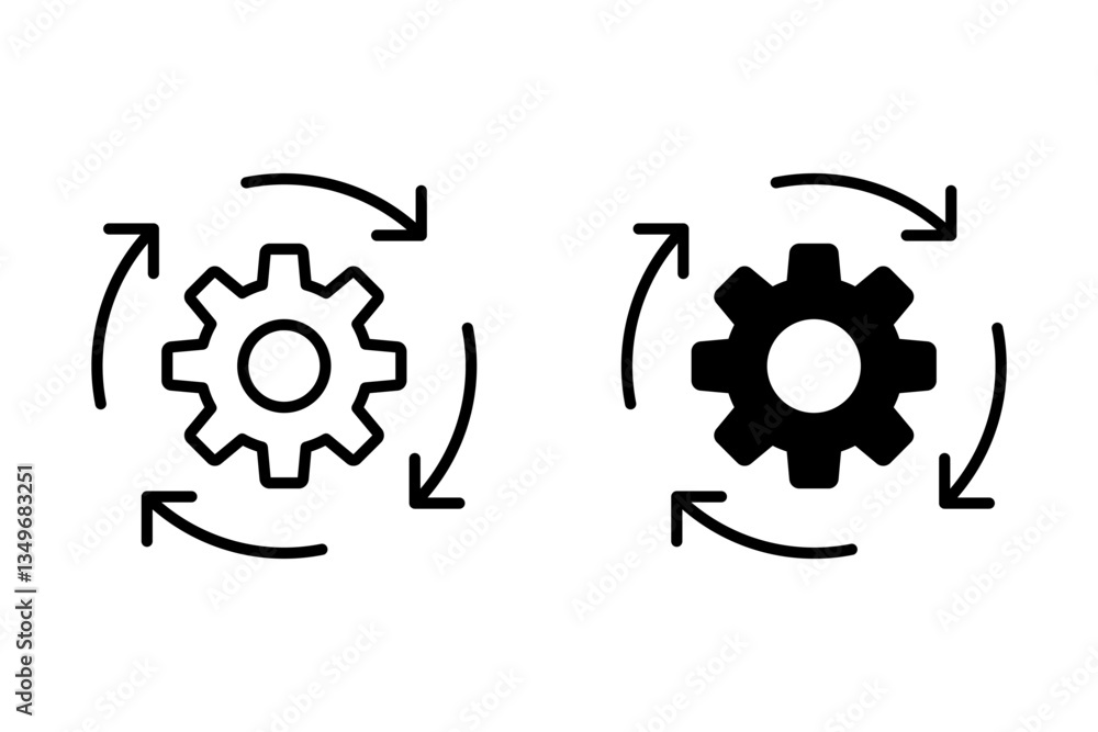 Workflow icon in line style. For your design, logo. Vector illustration. Editable Stroke. Workflow icon in line style. For your design, logo. Vector illustration. Editable Stroke.