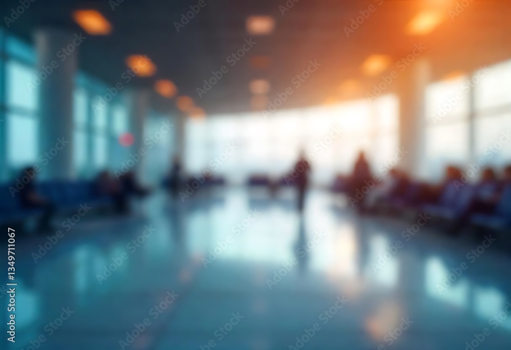 Generative AI The Airport Terminal Waiting Area, With Passengers Sitting On Chairs Before Departing Generative AI The Airport Terminal Waiting Area, With Passengers Sitting On Chairs Before Departing