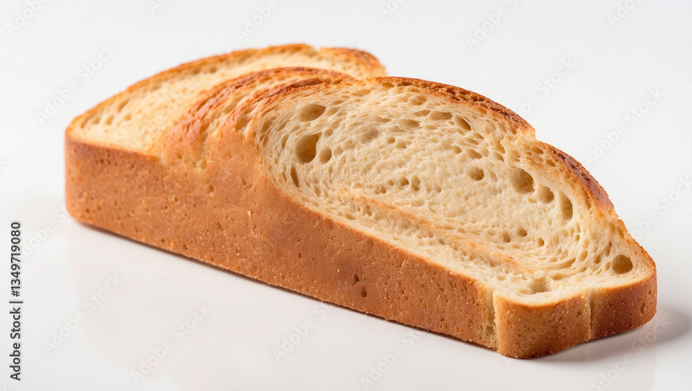 Delicious Lightly Toasted Bread Slice Isolated on White Background for Culinary Uses Delicious Lightly Toasted Bread Slice Isolated on White Background for Culinary Uses