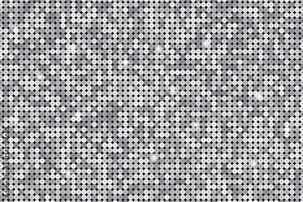 Silver background. sequins background. sequin background Silver. Sparkle seamless pattern with silver sequins Silver background. sequins background. sequin background Silver. Sparkle seamless pattern with silver sequins