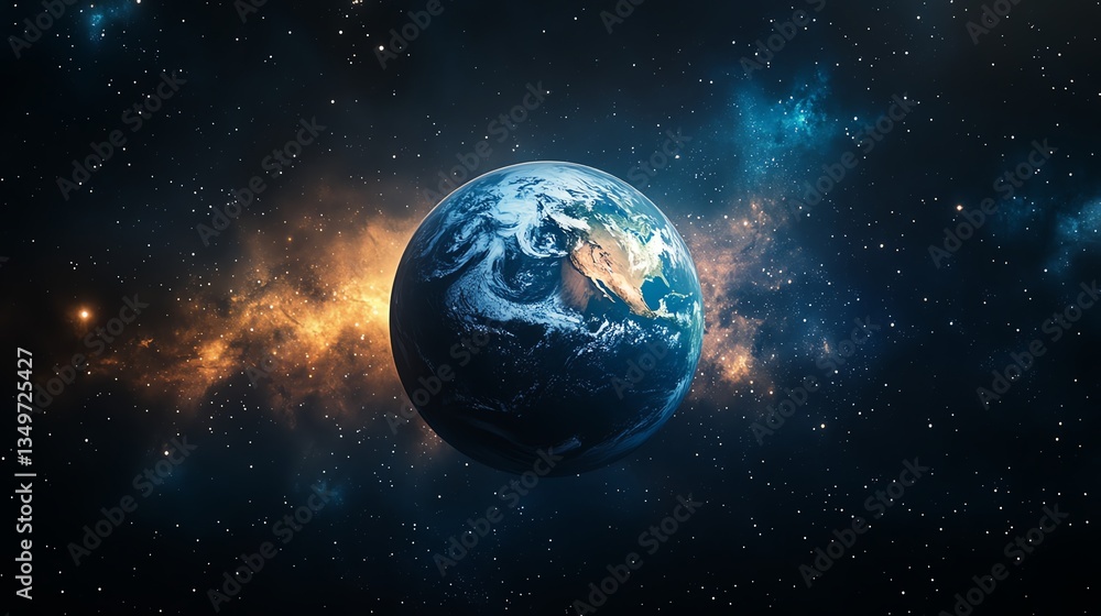 A delicate yet powerful watercolor depiction of Earth A delicate yet powerful watercolor depiction of Earth
