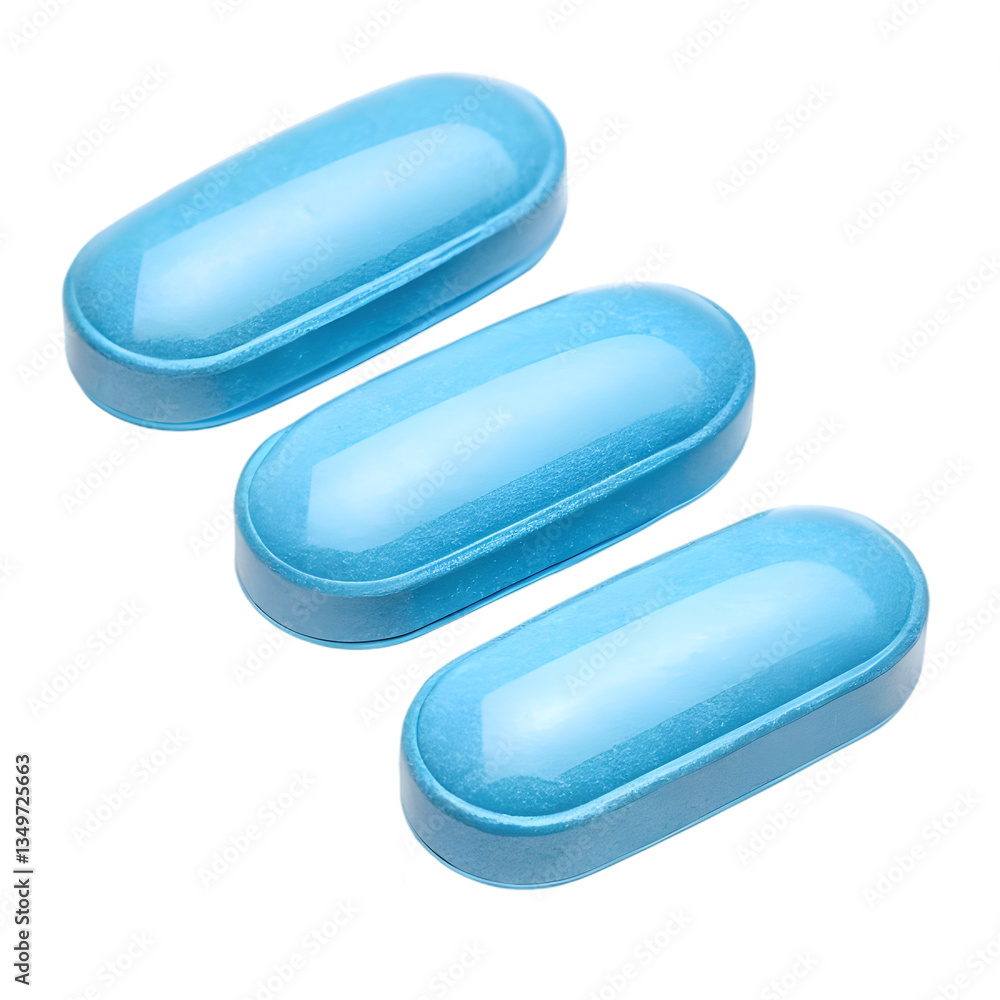 blue pills isolated on white background blue pills isolated on white background