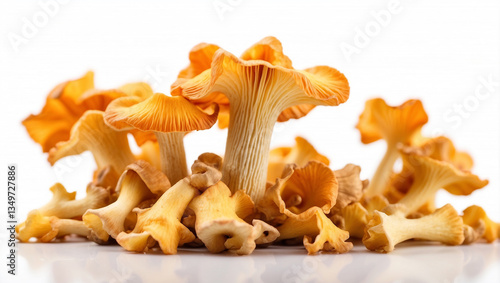 Delicious Chanterelle Mushrooms Isolated on White Background for Gourmet Dishes
