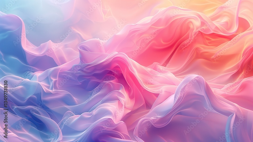 Fototapeta premium Abstract Pastel Fabric Waves