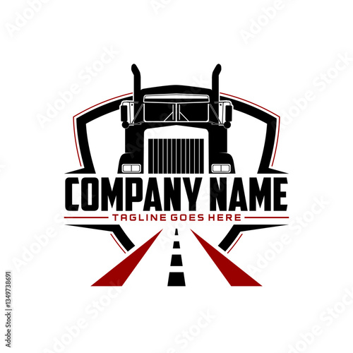 Heavy truck logo for logistic transportation company