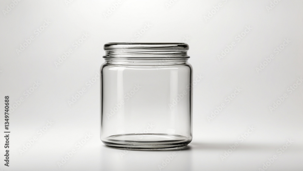 Versatile Empty Blank Jar Isolated on a White Background for Storage and Crafting Versatile Empty Blank Jar Isolated on a White Background for Storage and Crafting