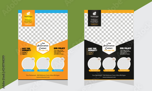 Food and restaurant flyer template design