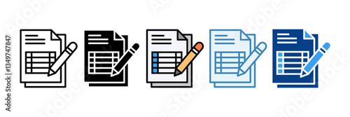 Bookkeeping  Icon Set Multiple Style Collection