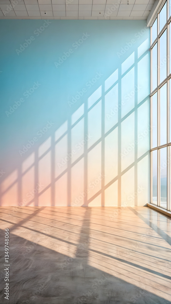 Obraz premium Soft gradient background with natural light reflec