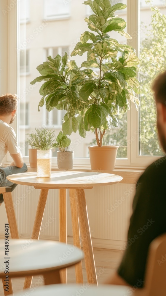 Collaborative Professionals in Modern Coworking Space with Minimalist Decor and Industrial Touches Exchanging Ideas and Positivity Collaborative Professionals in Modern Coworking Space with Minimalist Decor and Industrial Touches Exchanging Ideas and Positivity