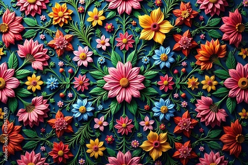 Intricate woven floral tapestry, repeating seamlessly , floral textile, vintage textile, fabric texture