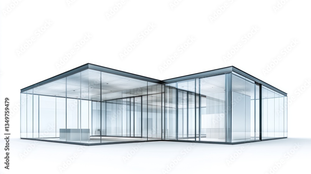 Modern Glass Office Building Exterior, 3D Render, Architectural Design, Use for commercial real estate marketing Modern Glass Office Building Exterior, 3D Render, Architectural Design, Use for commercial real estate marketing